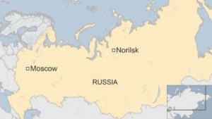 Figure 1: Location of Norilsk Photo Credit: BBC