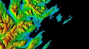 This remotely sense digital elevation model is an example of the imagery that is being made available through increased scientific interest in the Arctic. Remote sensing in the Arctic is hindered by challenges like frequent cloud cover and a lack of sensor coverage. (Photo Credit: Paul Morin, PGC)