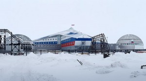 Figure 1: The Arktichesky Trilistnik (Arctic Trefoil) complex of the Nagursky military base, on Franz Joseph Island. The most northern military base in the world. Photo Credit: RT.com