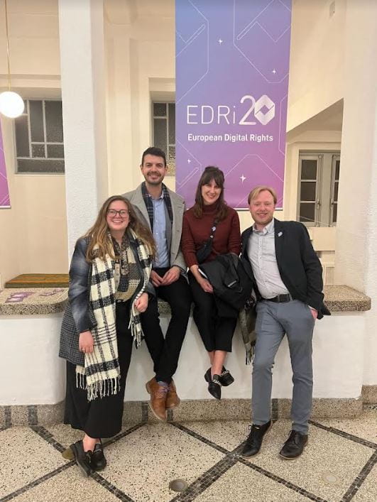 ISTP Capstone group attends EDRi event in Brussels as part of their Capstone project.