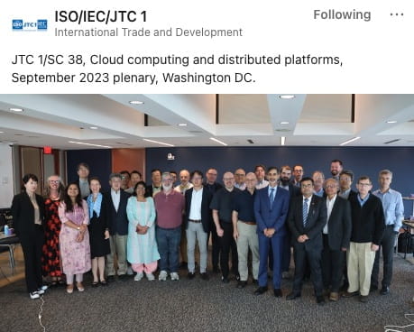 JTC 1_SC 38 Cloud Computing and Distributed Platforms - September 2023 Plenary Washington DC