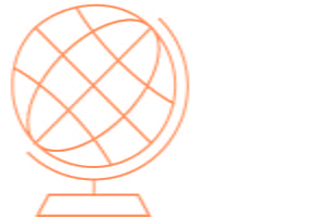 Orange globe icon