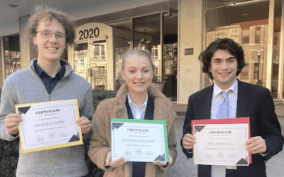 Elliott Students Earn Top Prize at Model G20 Summit