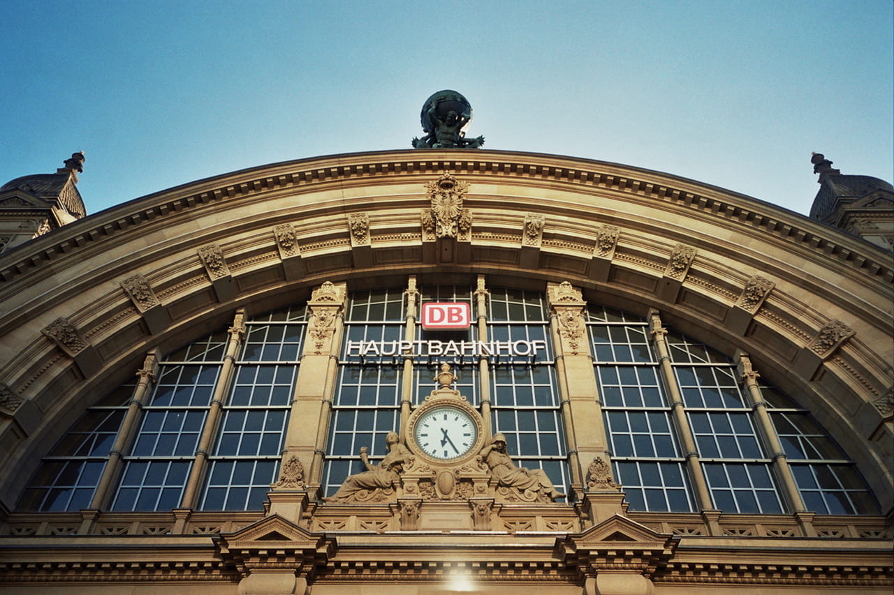 Hauptbahnhof which means "main railway station"