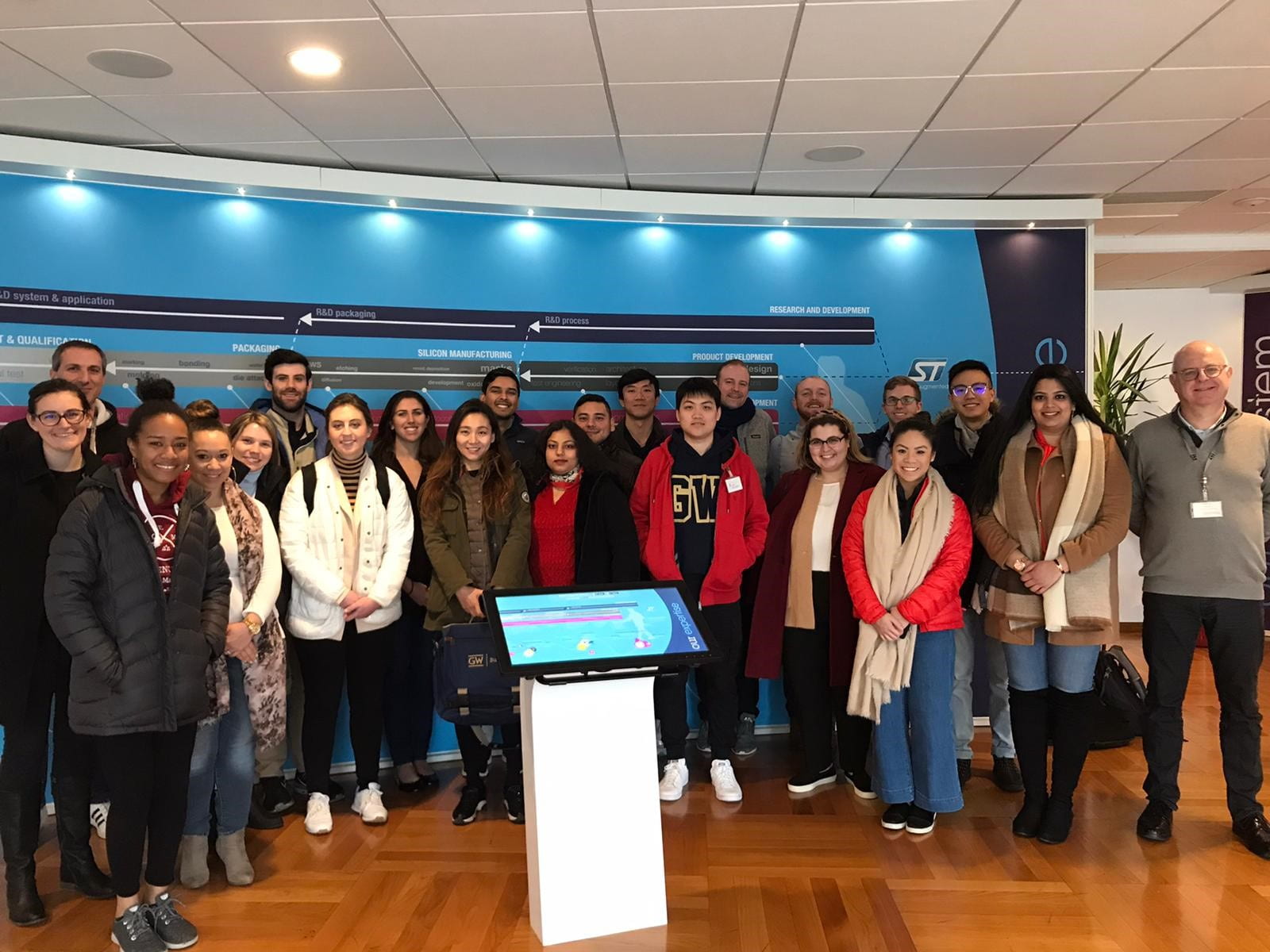 Students from GW, Duke, and UNC visit ST MicroElectronics. Grenoble is widely considered the “Silicon Valley” of France.