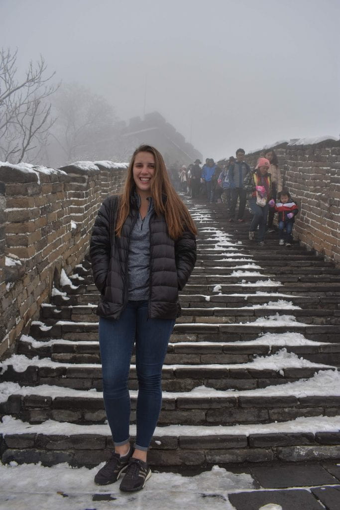 Nadia Mathis at the Great Wall of China