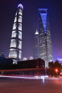 Shanghai at night by Nadia Mathis