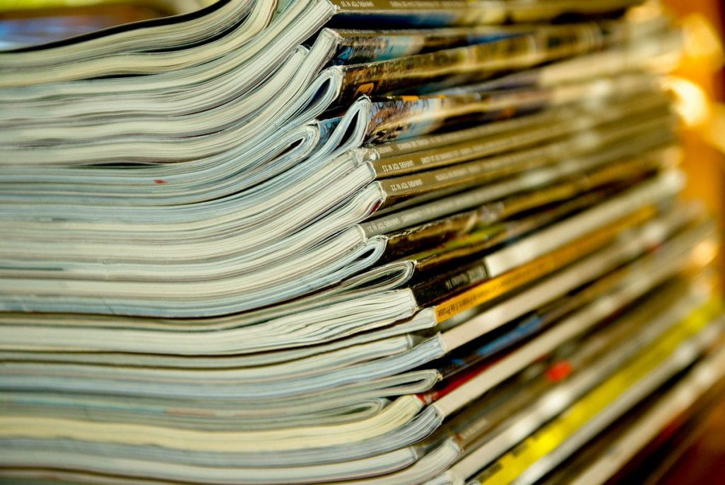 Stack of print journals