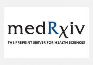 Photo of the medRxiv logo.