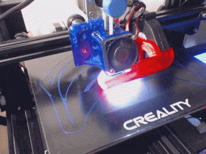 GIF of face shield being printed