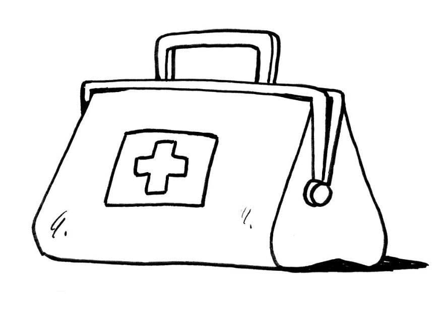 drawing of a doctor's medical bag.