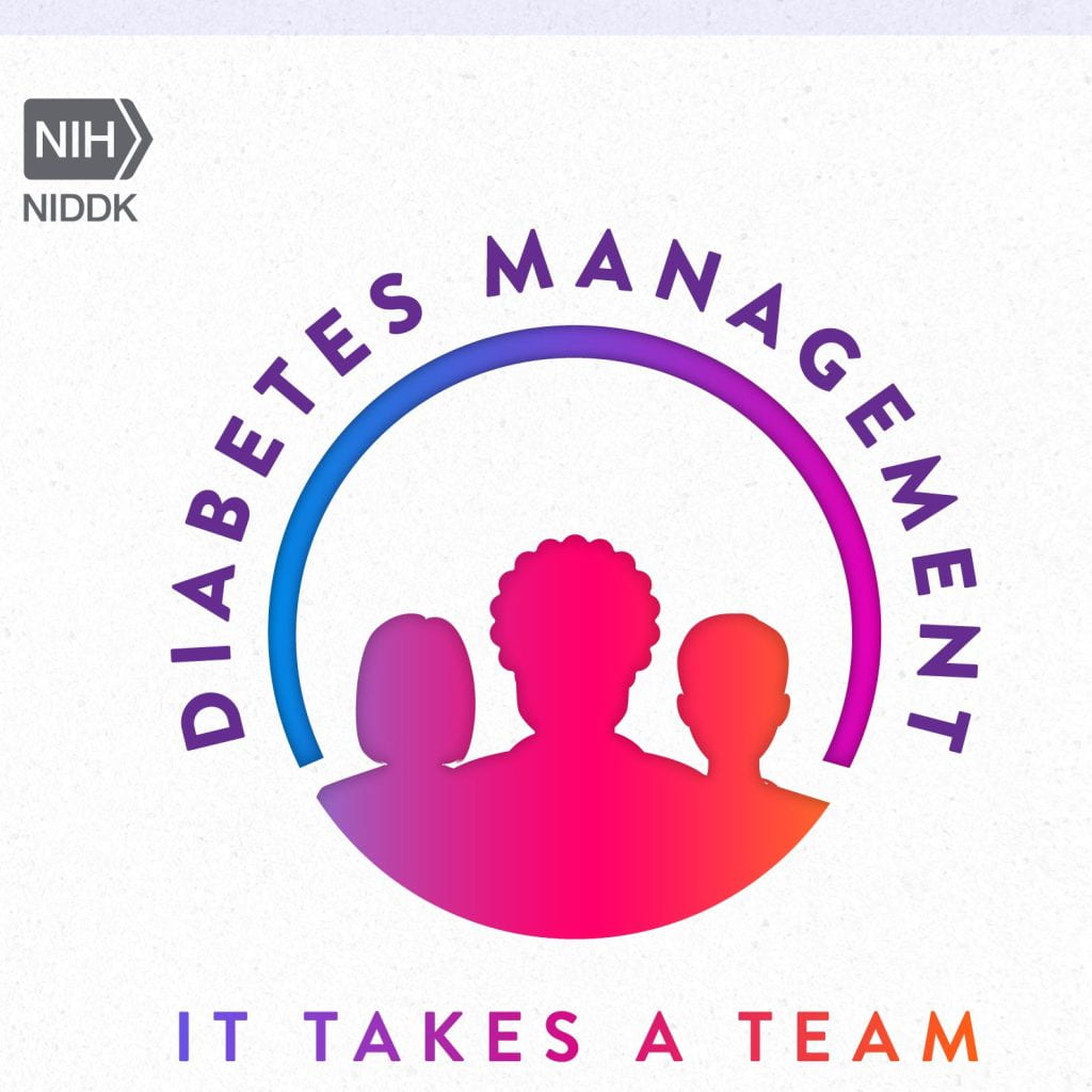 Social media graphic that says 'Diabetes Management. It Takes A Team.'