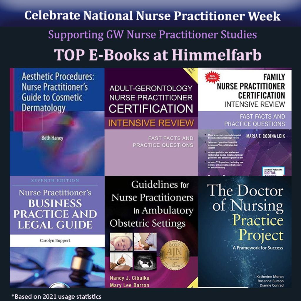 Celebrate National Nurse Practitioner Week. Supporting GW Nurse Practitioner Studies. Top E-Books at Himmelfarb.