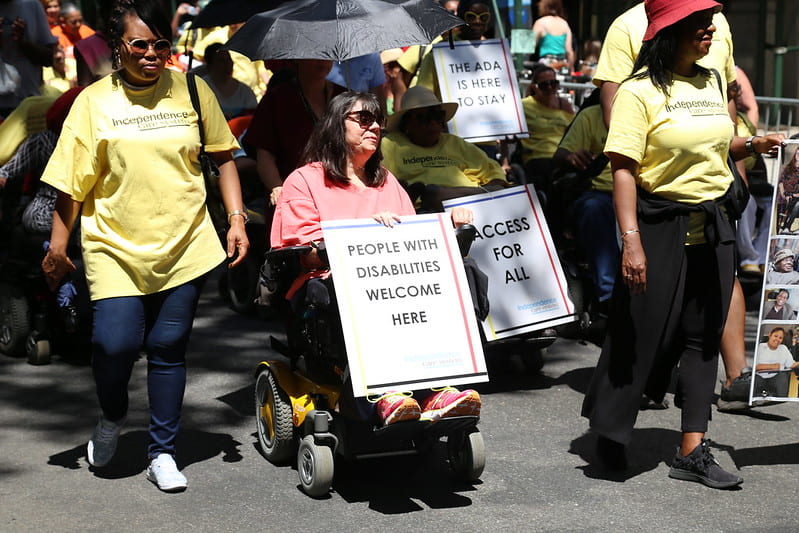 Photo of New York City Disability Pride Parade participants