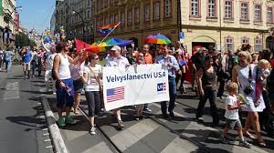 U.S. Ambassador Eisen marches in Prague's 2012 Pride Parade