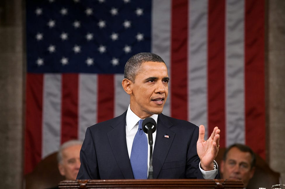 President Obama delivering the State of the Union address, Feb. 12, 2013. Credit: WhiteHouse.gov