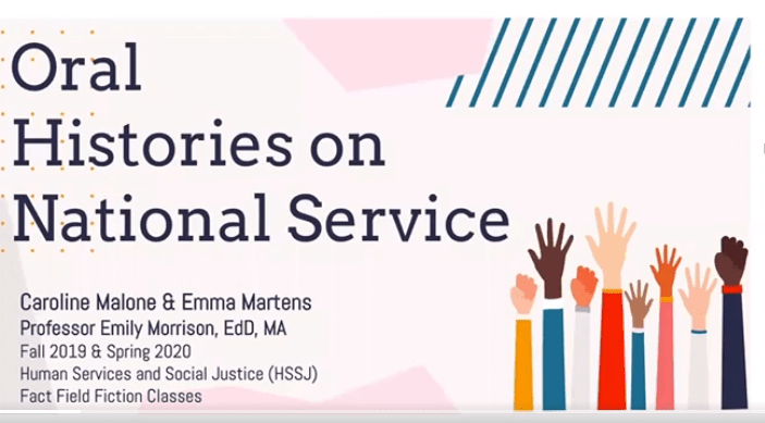 Nashman Prize: Oral Histories on National Service, Martens & Malone